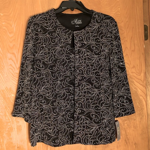 Alex Evenings Tops - Alex Evening Women’s 2-piece Sequined Top